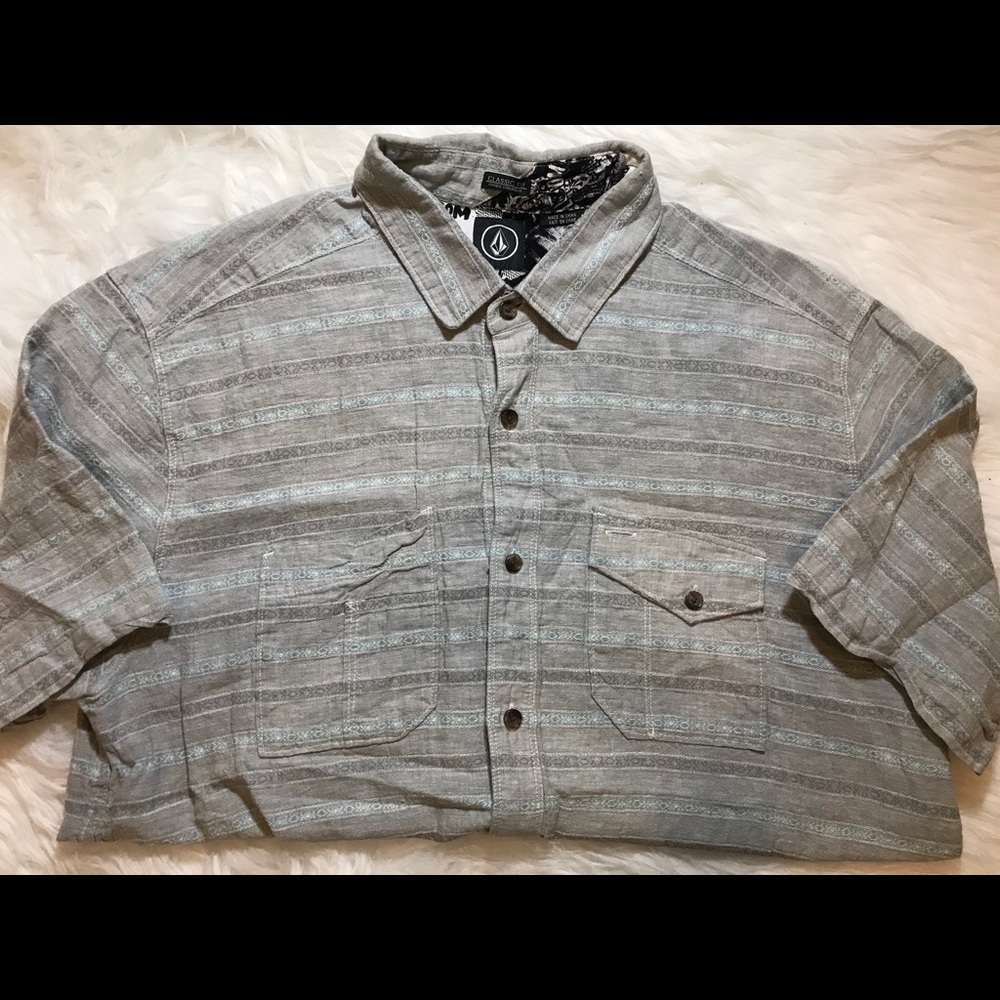 Volcom Polo Shirt Tribal Print - L